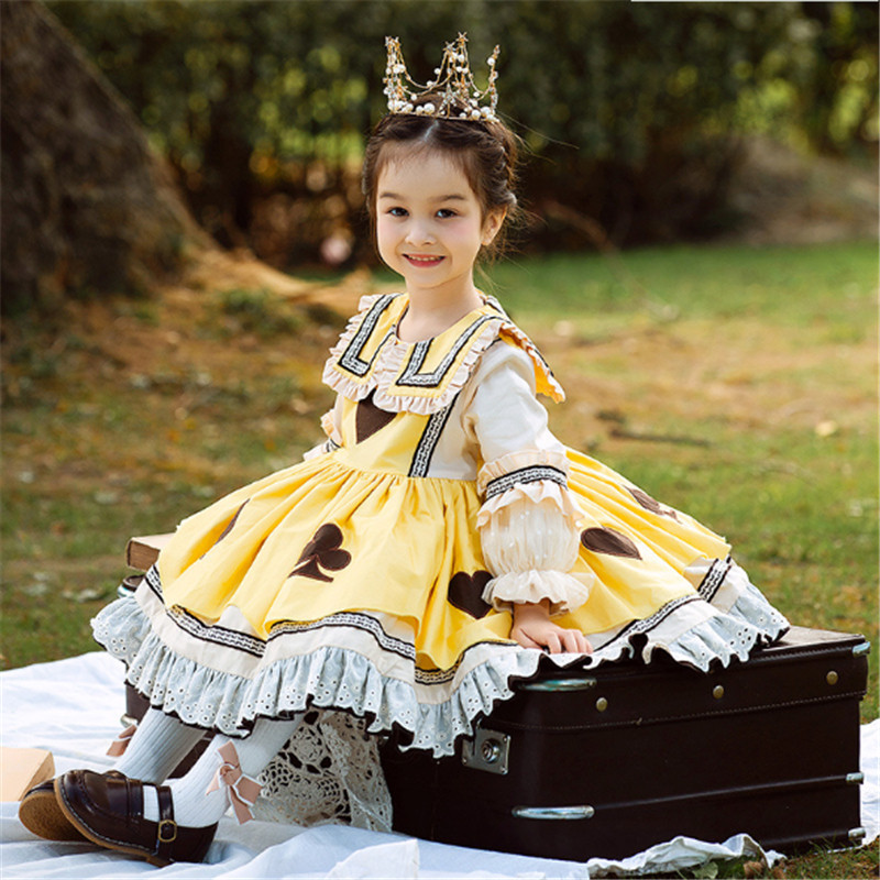 High-end girl Lolita Lolita long-sleeved princess skirt unkempt skirt birthday Christmas dress dress foreign pie