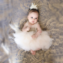 Super foreign girl princess dress baby first birthday dress baby 100 days cake dress autumn dress