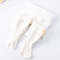 2020 new girls pantyhose autumn and winter plus velvet padded bow baby baby baby baby warm base socks