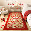 Bedroom bedside carpet 2024 new wedding red home bedside blanket thickened stain-resistant anti-slip master bedroom bedside blanket