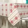 zakka simple T C blend imitation hemp Red Snowflake Christmas tablecloth Printed coffee table tablecloth table cloth