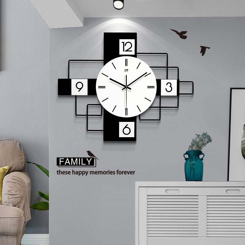 Modern minimalist watches and clocks Living room Creative tide clock Art Deco Nordic personality mute Home Hanging Watch