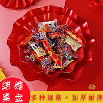 Wedding wedding supplies creative festive tea tray wedding red fruit plate happy word candy tray tray dried fruit plate