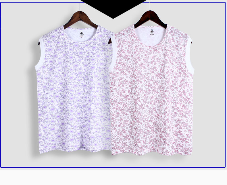 Ab đồ lót trung niên bông không tay áo mùa hè 100 cotton lỏng thoáng khí sữa mẹ dịch vụ nhà đồ ngủ