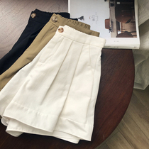 Clear cabin pick up high waist shorts female outside wearing loose and thin wide leg A pair of pants 2022 Summer 50% hot pants