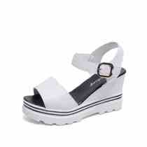 2020 Han Tide New Frosted Slopes Heel Sandals Womens Summer High Heels 100 hitch Casual Student Womens Shoes