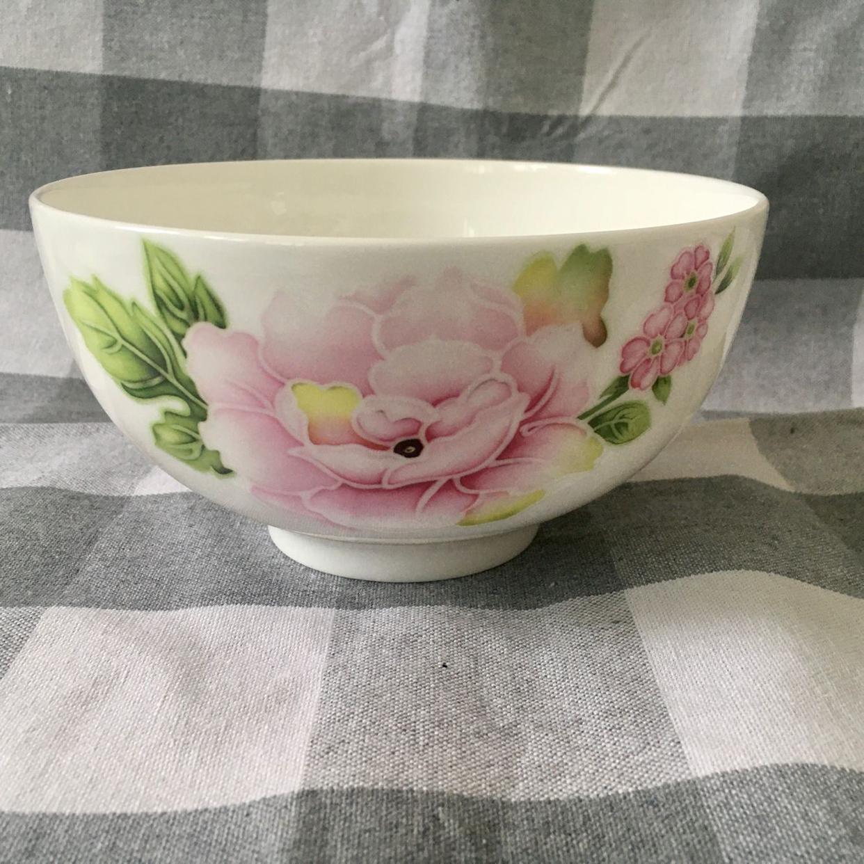 Tangshan Longchang bone china tableware, pastoral style, lotus incense bone china bowl, household china, plate gift