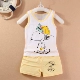 Đặc biệt hàng ngày bộ đồ mới giản dị cotton mùa hè trẻ em quần short ngắn tay hai mảnh quần áo trẻ em - Phù hợp với trẻ em