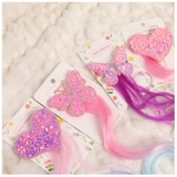 Детский аксессуар для волос, волнистый парик, ювелирное украшение, наряд маленькой принцессы, шпильки для волос, резинка для волос, градиент