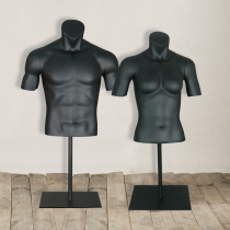 Clothing store model props Mens and womens half-body display window display stand Dummy Muscle sports sports short-sleeved man table