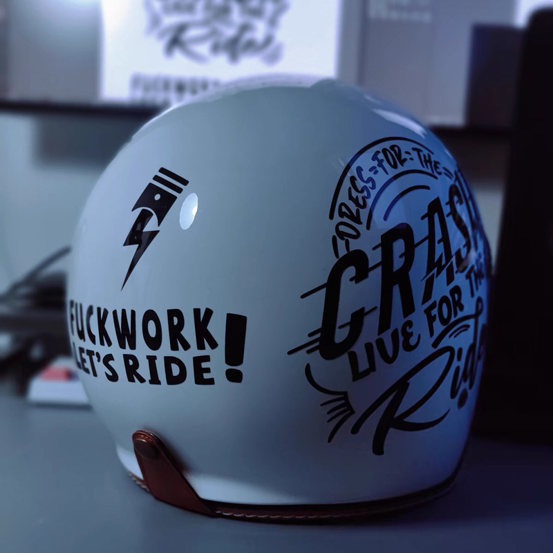 Car Personalized Creative Stickers, Retro Harley Motorcycle Helmet Stickers, Helmet Modification Car Personalized Creative Stickers, Retro Harley Motorcycle Helmet Stickers, Helmet Modification