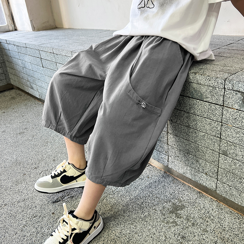 Boys' Workwear Shorts, Summer Thin Style, 2026 New Model, Children's Casual Cool Shorts, Mid-Length Pants for Older Kids, Summer Wear