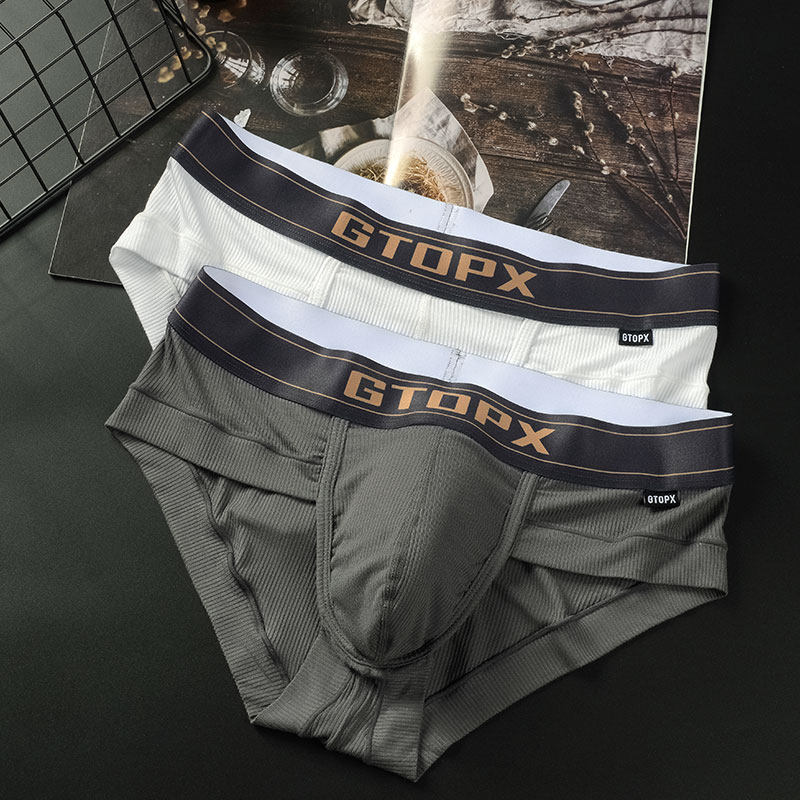 Two packs of GTOPX MAN men's low-waist modal U-convex plus pouch sports breathable briefs briefs