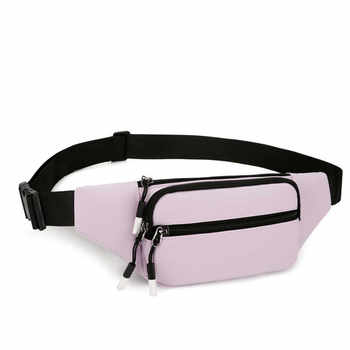 2026 new korean fashion women's lightweight mini multi-layer close-fitting small waist bag simple summer sports chest bag trendy