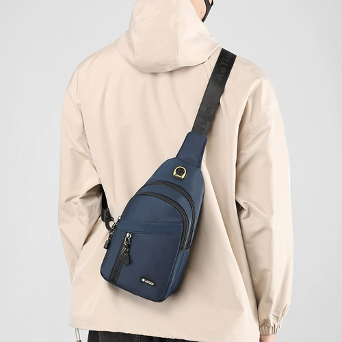 Мужская нагрудная сумка, сумка через плечо, сумка на одно плечо, шоппер для отдыха, спортивная трендовая небольшая сумка, ткань оксфорд, в корейском стиле