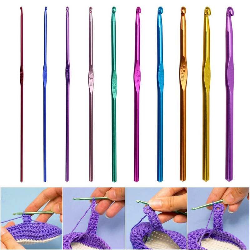 Bộ công cụ crochet Hướng dẫn đan tay - Công cụ & vật liệu may DIY