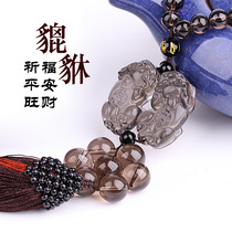 Car pendant interior hanging jewelry natural tea crystal rearview mirror pendant high-grade safe Fubao personality female