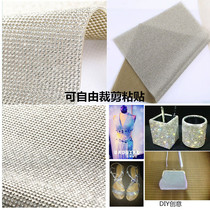 DIY rhinestone plastic net rhinestone Plastic rhinestone Pointed bottom drill can be pasted row drill Wedding shoes and bags bright diamond accessories Car patch