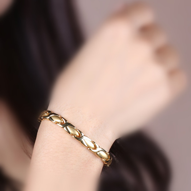 Magnetotherapy Healthcare Ornament Fashion Sweet Jane About Bestie Handmaid's Japan-ROK Edition Titanium Steel Negative Ion Radiation-Resistant Bracelet