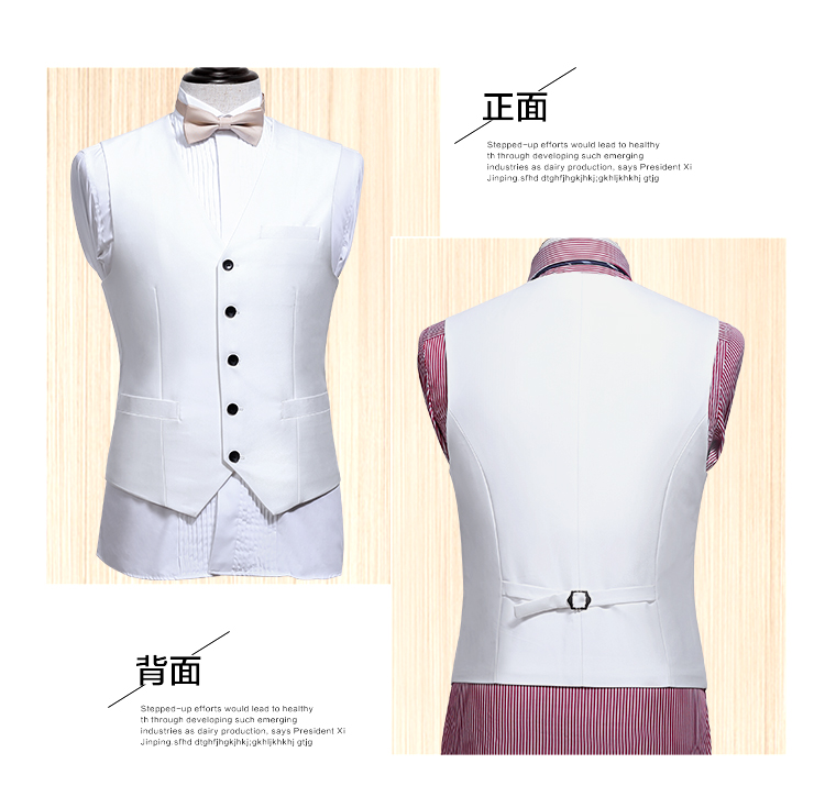 Bộ đồ vest nam màu trắng chú rể ăn mặc phiên bản Hàn Quốc của chiếc váy dạ hội Anh gió XL mùa hè - Suit phù hợp quần áo nam