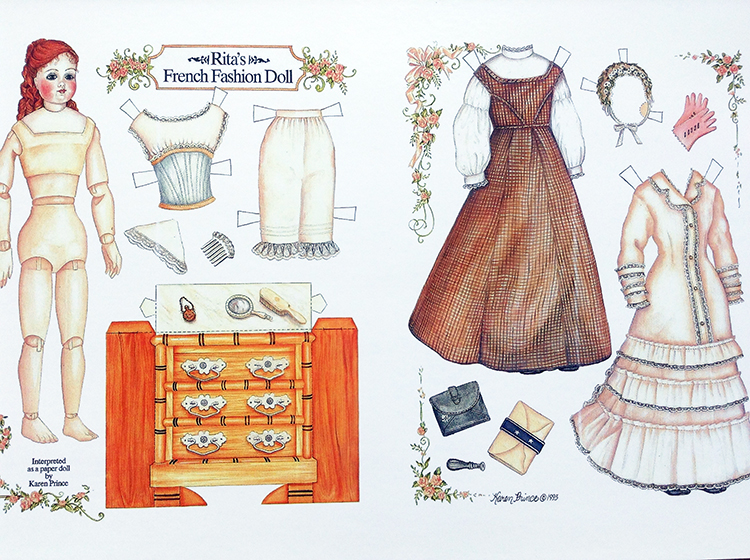 Ritas French Fashion Dolls paper doll