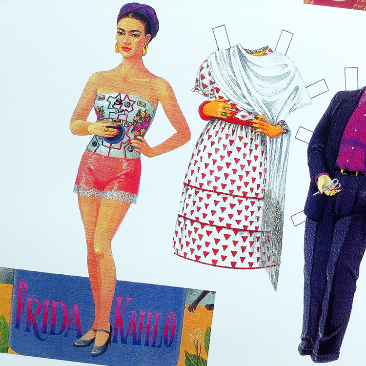 Frida Carlo Frida Kahlo retro paper doll paper doll paper paparazzi for changing clothes