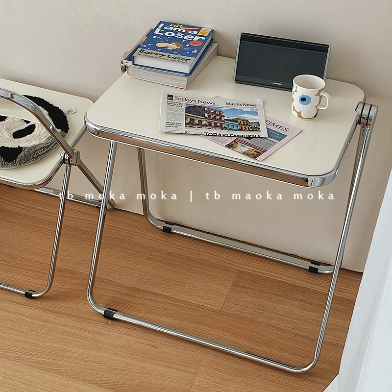 MokaMoka creative desk Nordic net red ins wind folding computer desk small apartment bedroom medieval small table