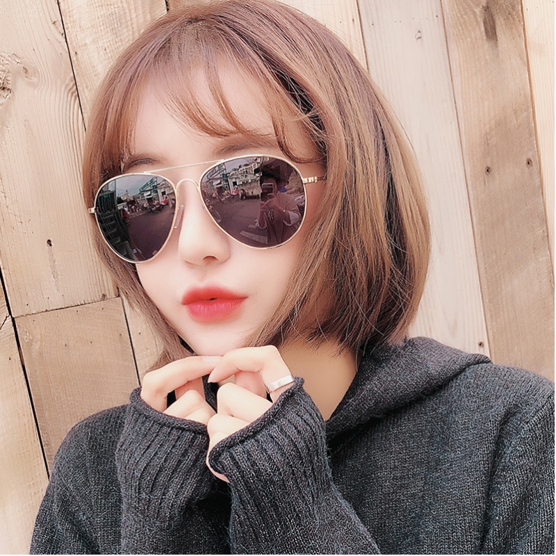 2022 ultralight polarized sunglasses female tide large face slim mesh red glasses female anti-UV sunglasses Toad Mirror Woman
