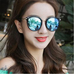 Sunglasses for Women 2025 New Style High-End Round Sunglasses for Large Faces, Slimming, Polarized, Uv Protection, Driving-Specific Glasses