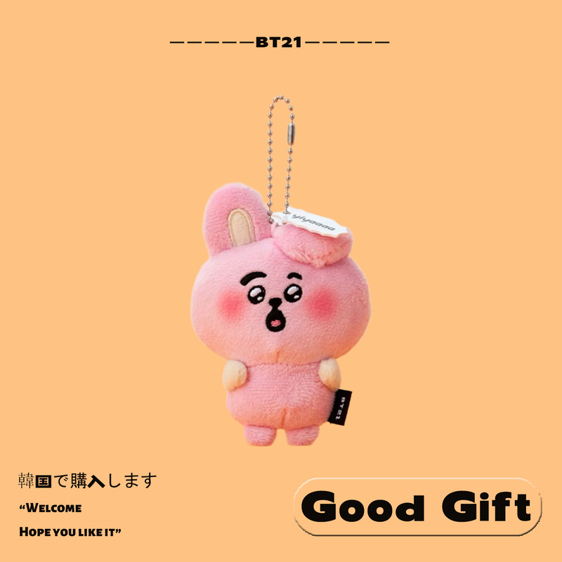 Korean Bt21 Bts Mood Diary Series Plush Pendant Kim Tae-Hyung Bag Charm for Women Korean Bt21 Bts Mood Diary Series Plush Pendant Kim Tae-Hyung Bag Charm for Women