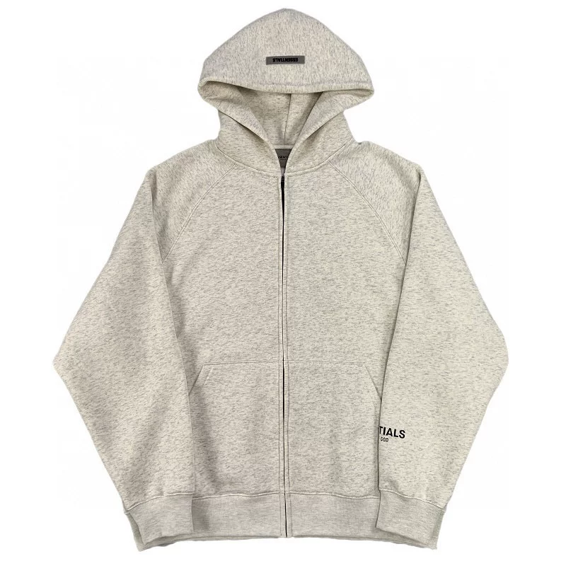 50% скидка FOG Американский модный бренд ESSENTIALS многошовная силиконовая пружинная молния худи куртка