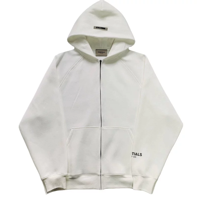 50% скидка FOG Американский модный бренд ESSENTIALS многошовная силиконовая пружинная молния худи куртка