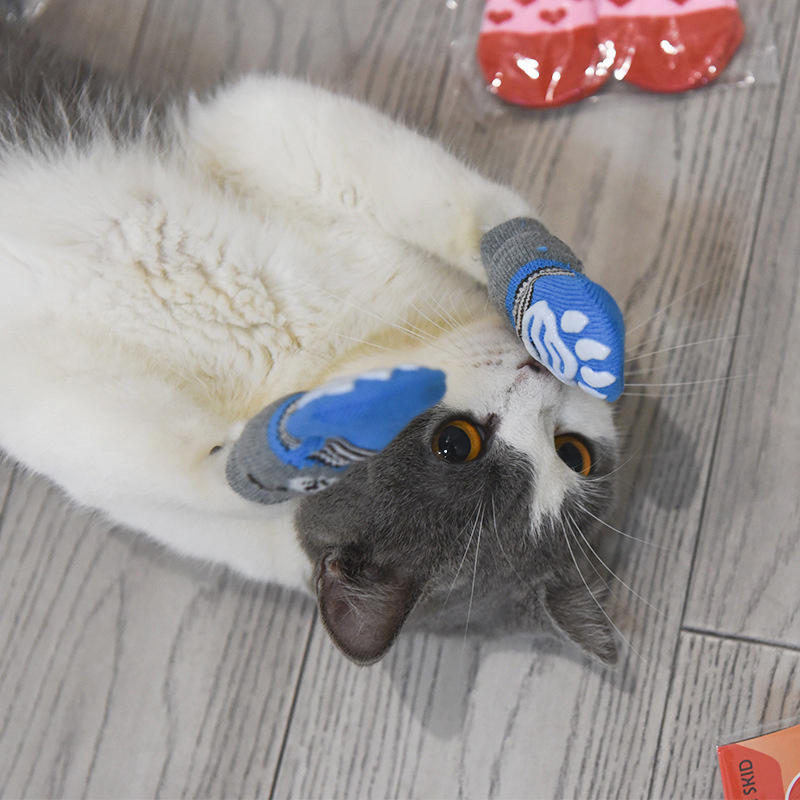 Cat Paw Covers, Cat Shoes, Anti-Scratch Claw Covers, Special Shoes for Pets and Dogs, Anti-Falling, Non-Removable, Outdoor Kitten Socks