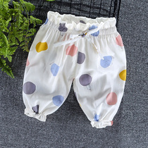 Female baby mosquito pants Girls pants Thin summer childrens bloomers Cotton childrens air conditioning pants Baby pants