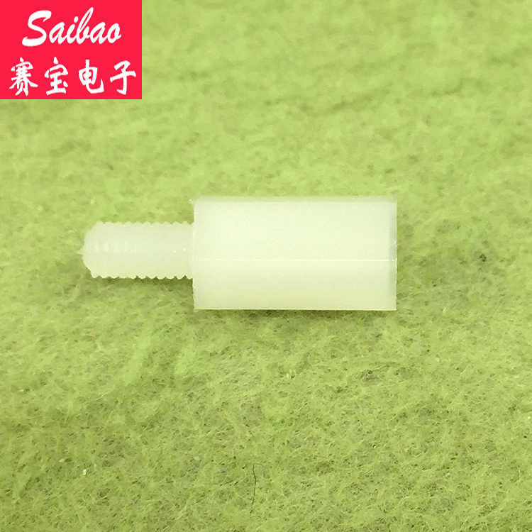 M3*10*6 Hexagonal Nylon Column M3PCD Board Isolation Column Single Head Isolation Column Insulation Column (10 Pack)