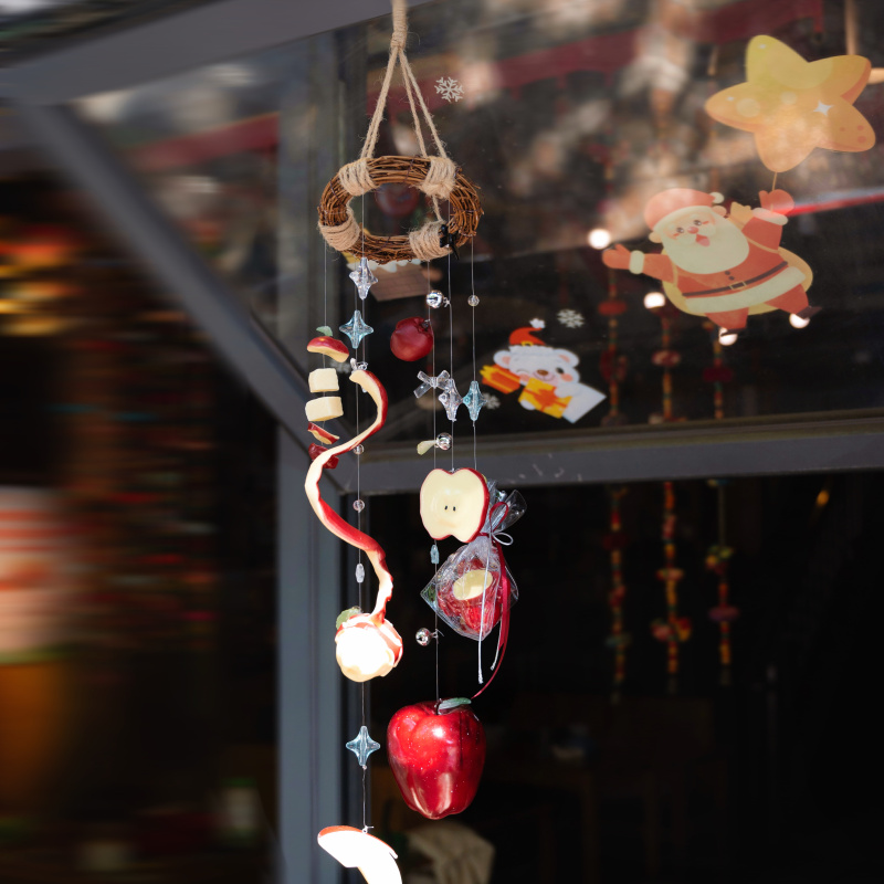 Spring Blossoms and Autumn Fruits｜Apple Element Wind Chime Gift Handmade Pendant Birthday Decoration Room Decoration DIY Material Kit