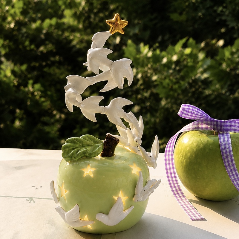 Looking for | Creative Atmosphere Bedroom Apple Ceramic Night Light Peace Dove Birthday Gift Handmade DIY Material Kit Looking for | Creative Atmosphere Bedroom Apple Ceramic Night Light Peace Dove Birthday Gift Handmade DIY Material Kit