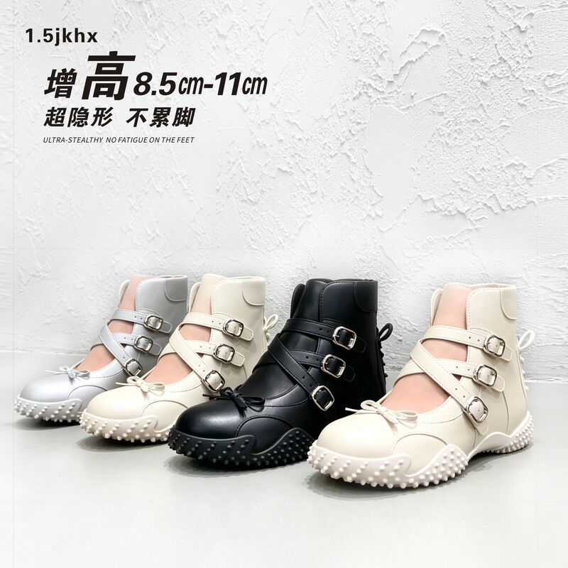 1.5 cm Height Increase 8.5-11cm Sandals 2025 Summer New Ballet High Heels Sweet Classic Color Fashion Women's Shoes 1.5 cm Height Increase 8.5-11cm Sandals 2025 Summer New Ballet High Heels Sweet Classic Color Fashion Women's Shoes