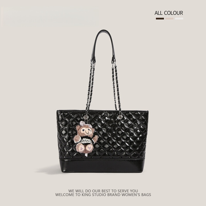 Tweed Style Quilted Chain Bag for Women 2026 New Trendy Simple Fashion Tote Bag Large Capacity Shoulder Underarm Bag Tweed Style Quilted Chain Bag for Women 2026 New Trendy Simple Fashion Tote Bag Large Capacity Shoulder Underarm Bag