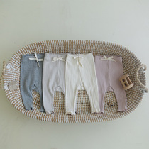 Autumn Korean version of the baby girls pants pit strips elastic thickening baby leggings girls spring and autumn outer wear trousers