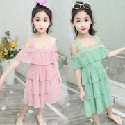 không khí cậu bé của pleated váy. Voan váy cô gái váy mùa hè con lớn 12 tuổi 7 tuổi công chúa váy phụ nữ.