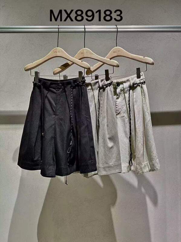 89183 Designer-Inspired Niche Casual Pants with Belt, Flat Waistband, Stretchable, Length 66, Waist 86, Length 55, No Returns or Exchanges