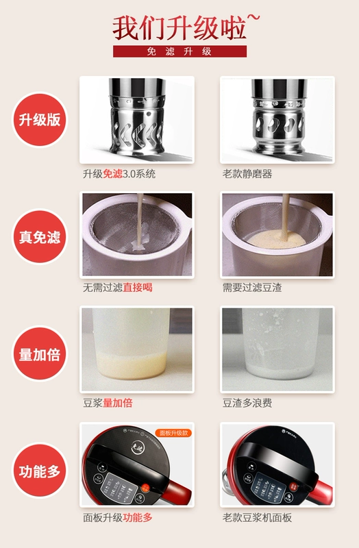 9 Yang Soymilk nhà tự động đa chức năng thông minh bộ lọc tường miễn phí để nấu ăn nhỏ chính thức cửa hàng chính hãng