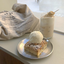 ok holiday*ins brief Nordic Stainless Steel Matt Discs Korean grilled dishes Saucer Trays Metal