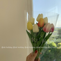 ok holidy*ins Korean trumpet emulation tulip fake flowers swing pat props home decoration pendulum Nordic