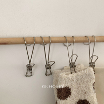 ins stainless steel clips underwear socks windproof clips towel clip towel clip bathroom hooks kitchen hooks