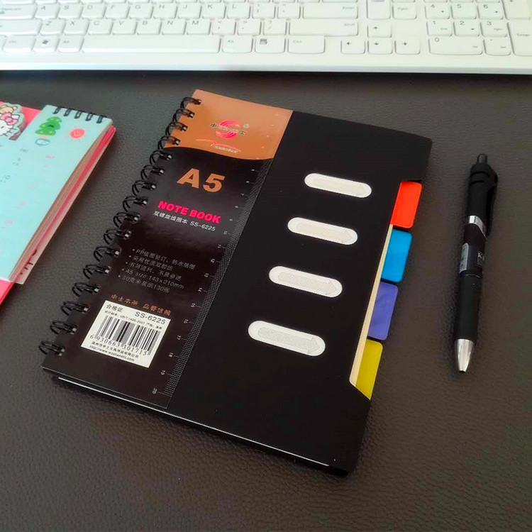 Double spiral coil this notebook notebook diary thickens A5130 page office book practice book environmental paper