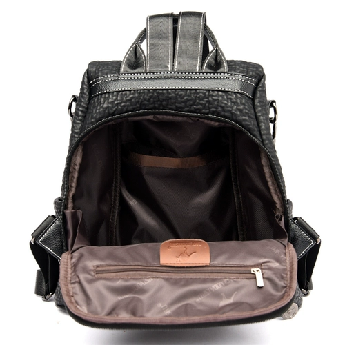 Вместительный и большой рюкзак, кожаная сумка через плечо для путешествий для отдыха, из натуральной кожи, анти-кража