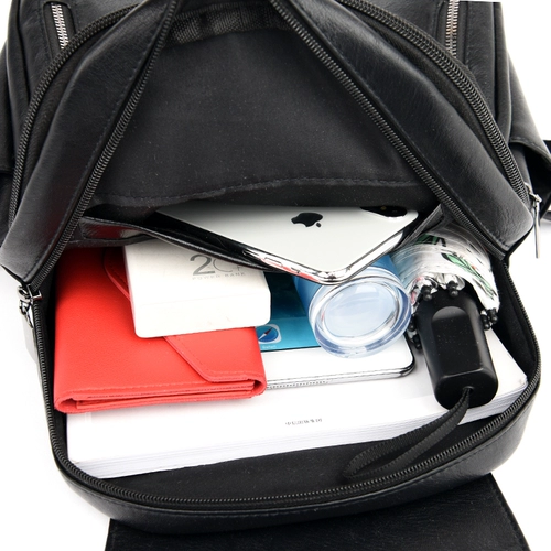 Рюкзак, летняя универсальная кожаная вместительная и большая сумка через плечо для отдыха для путешествий, из натуральной кожи