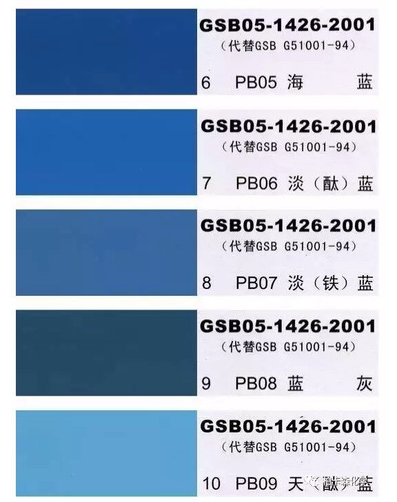 GSB色卡客制化PB06淡鸿蓝 PB08蓝灰 PB11孔雀蓝手摇自喷漆